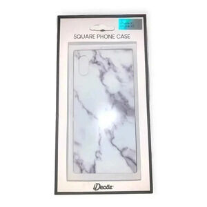 iPhone X/XS White Marble - Look Square Phone Case by iDecoz